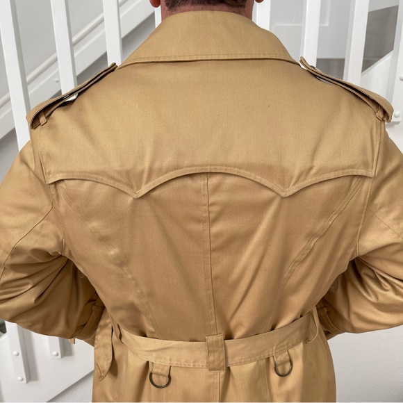 John Weitz Harbor Master Vtg 70’s Trench Coat w/ Removable Wool Lining Sz 44R - Picture 6 of 16